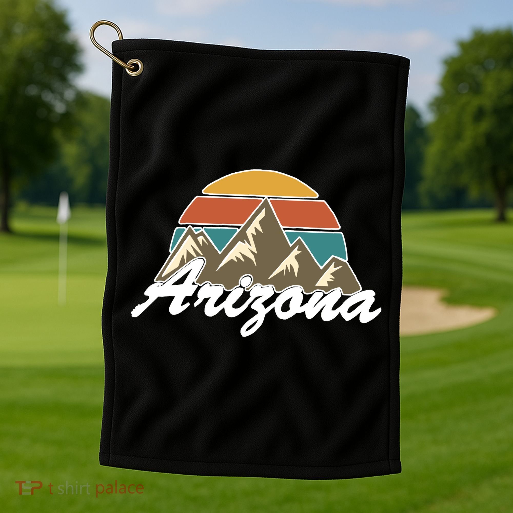 Arizona Retro AZ Mountain Golf Towel