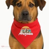 Arizona Retro AZ Mountain USA-Made Doggie Bandana thumb 1
