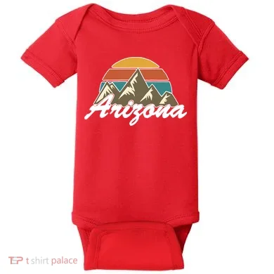 Arizona Retro AZ Mountain Baby Bodysuit