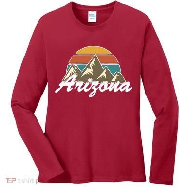 Arizona Retro AZ Mountain Women's Long Sleeve Shirt