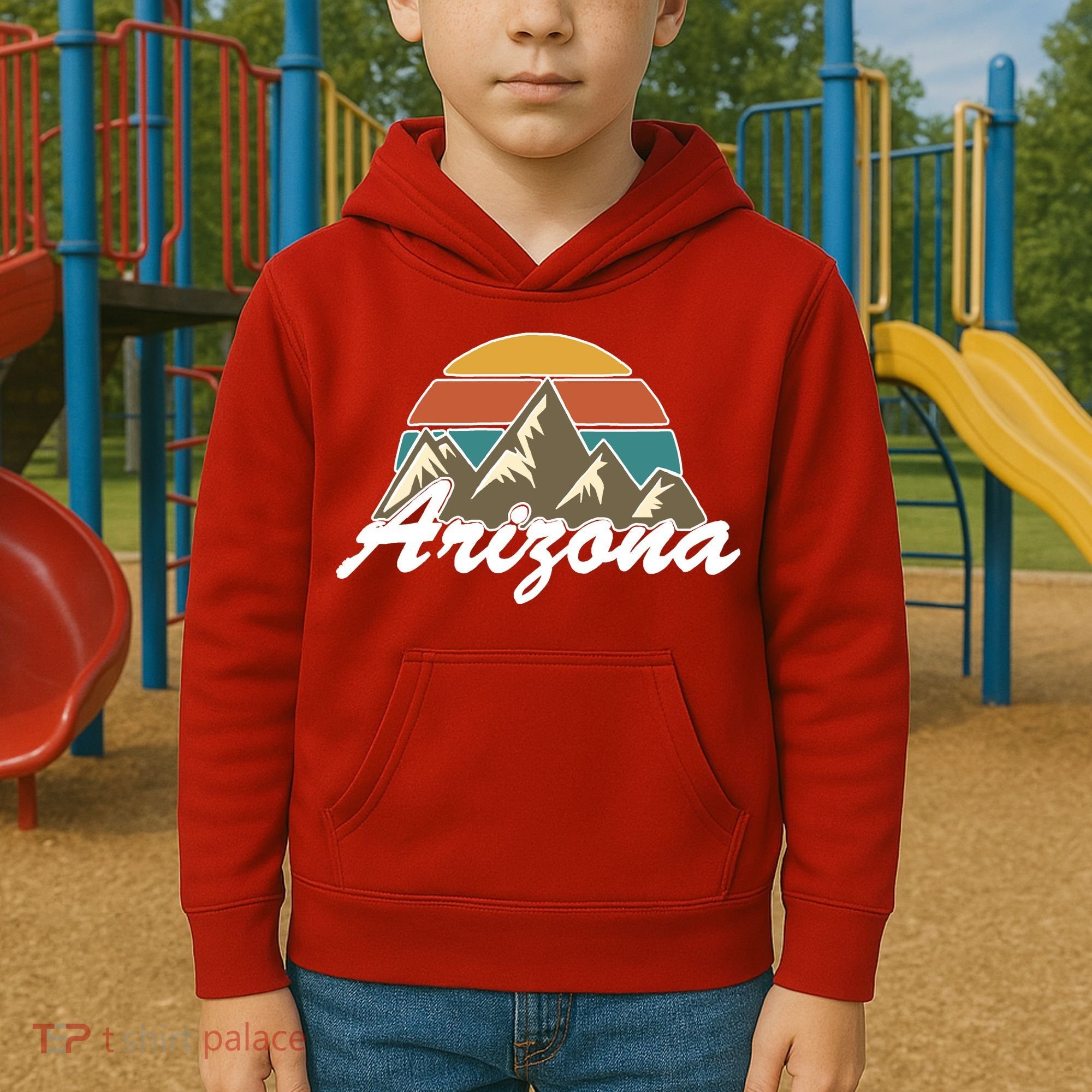 Arizona Retro AZ Mountain Kids Hoodie