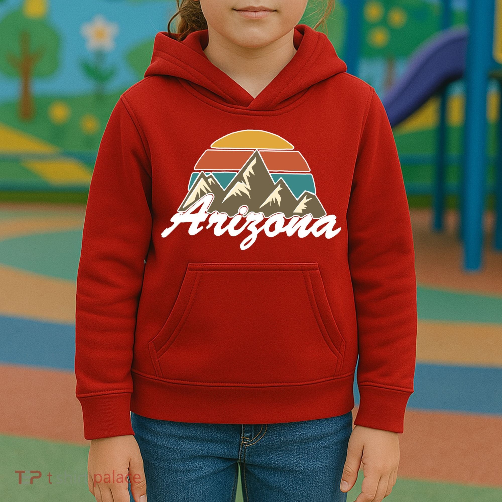 Arizona Retro AZ Mountain Kids Hoodie