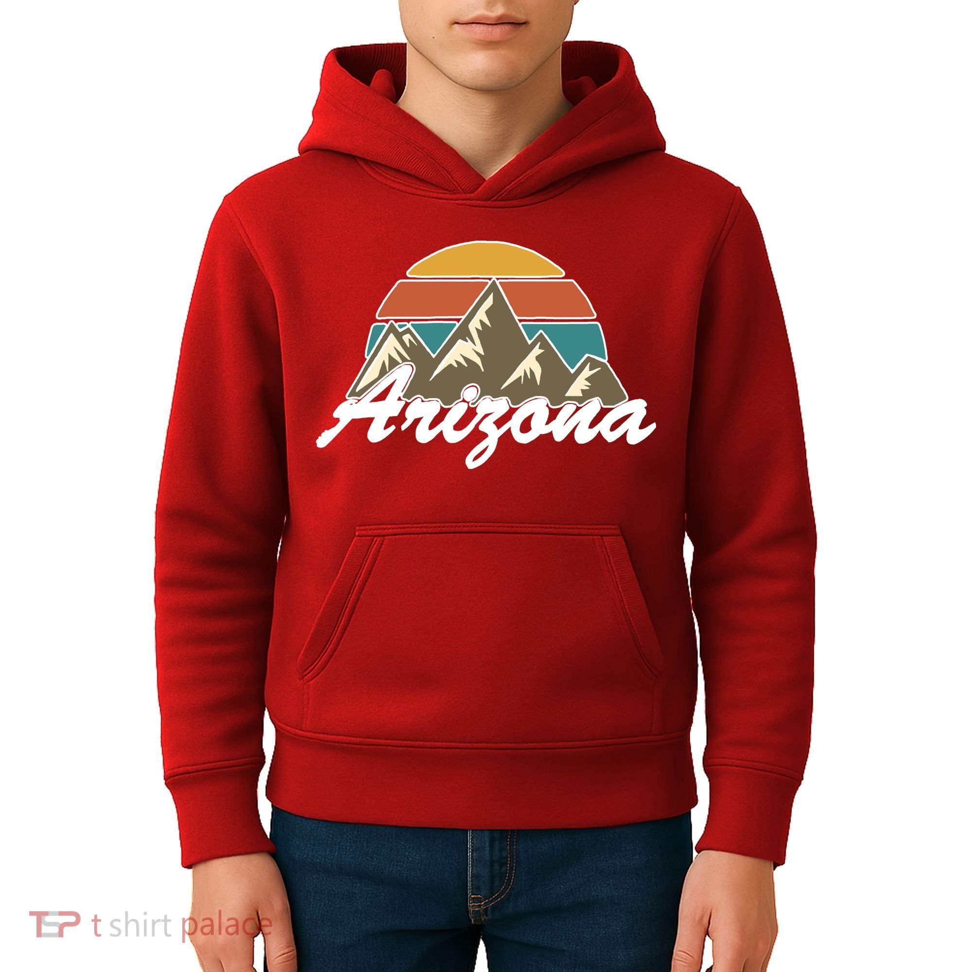 Arizona Retro AZ Mountain Kids Hoodie