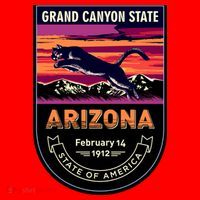 Arizona State Emblem Santa Hat thumb 1