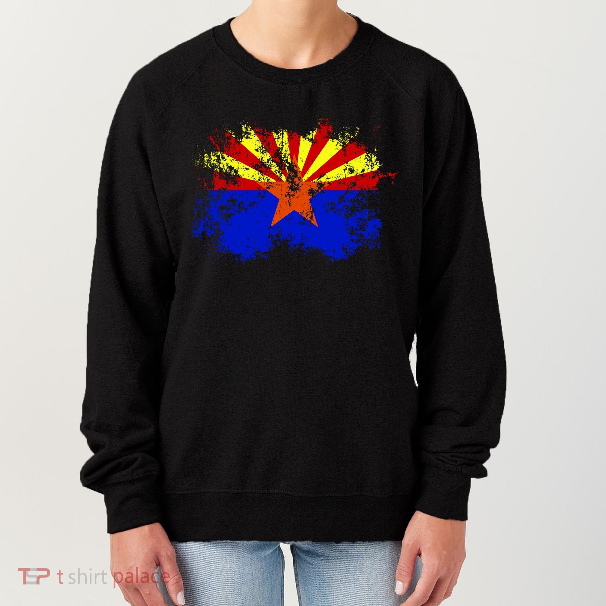 Arizona State Flag Grunge Women's Sweatshirt