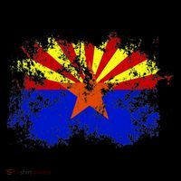 Arizona State Flag Grunge Bucket Hat thumb 4