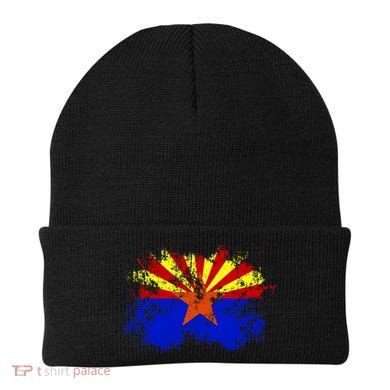 Arizona State Flag Grunge Beanie