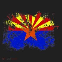 Arizona State Flag Grunge Beanie thumb 2