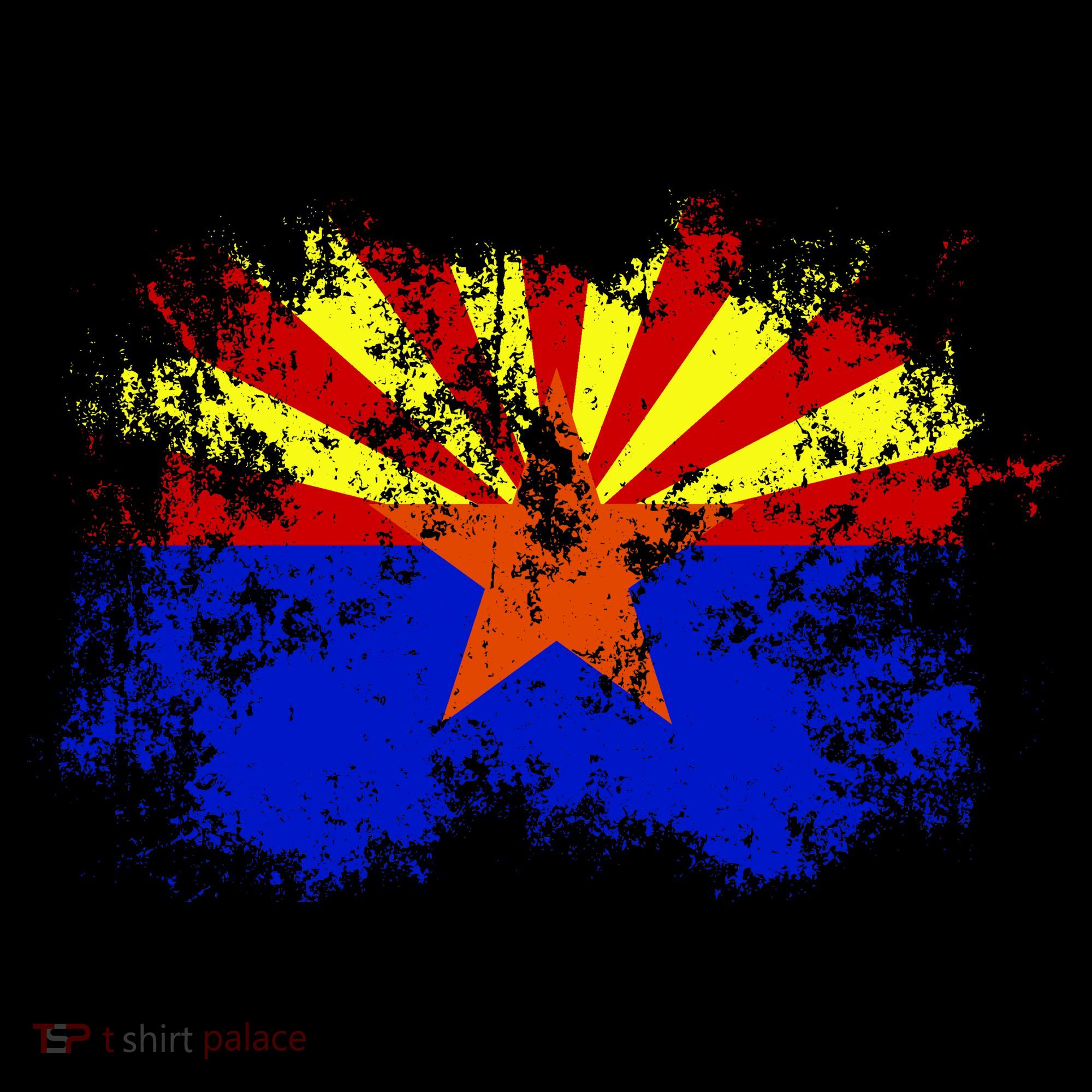 Arizona State Flag Grunge Women's Hoodie