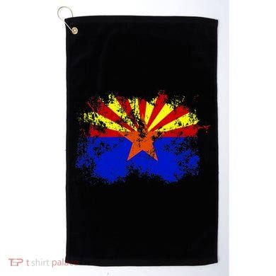 Arizona State Flag Grunge Golf Towel