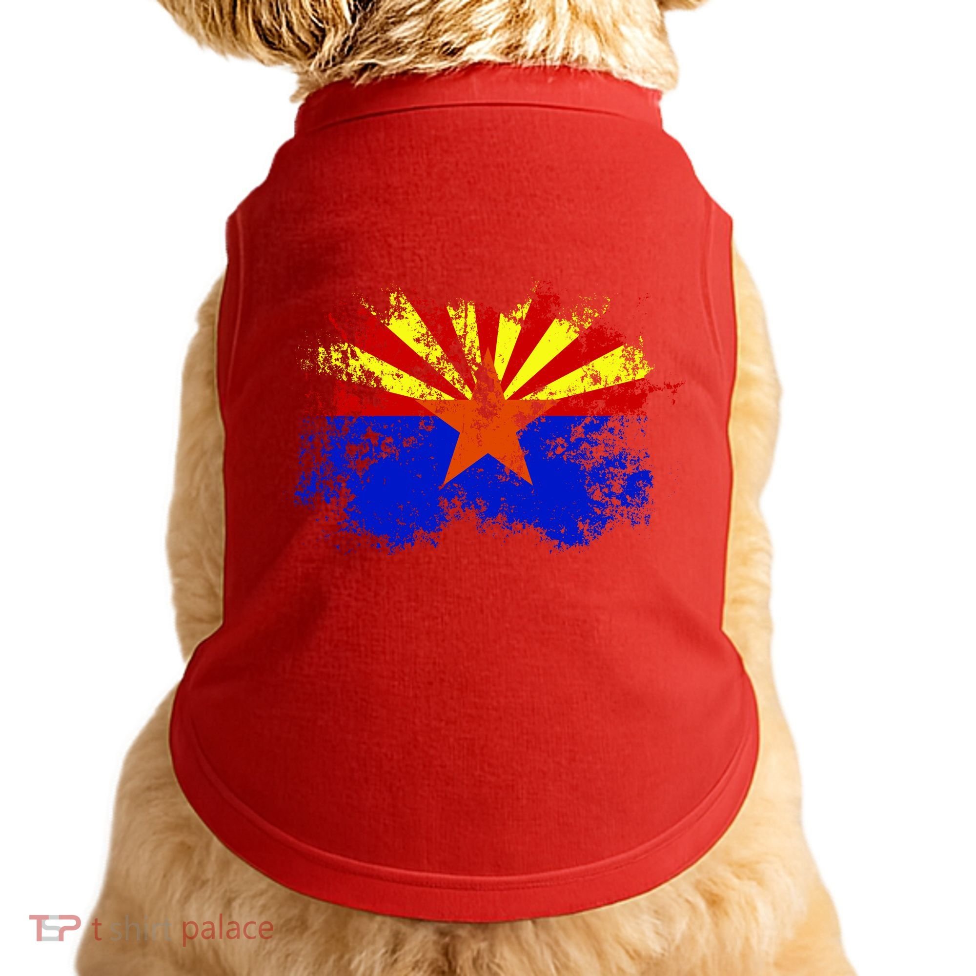 Arizona State Flag Grunge Doggie Tank