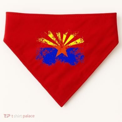 Arizona State Flag Grunge USA-Made Doggie Bandana