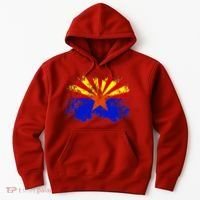 Arizona State Flag Grunge Hoodie thumb 0