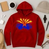 Arizona State Flag Grunge Hoodie thumb 3