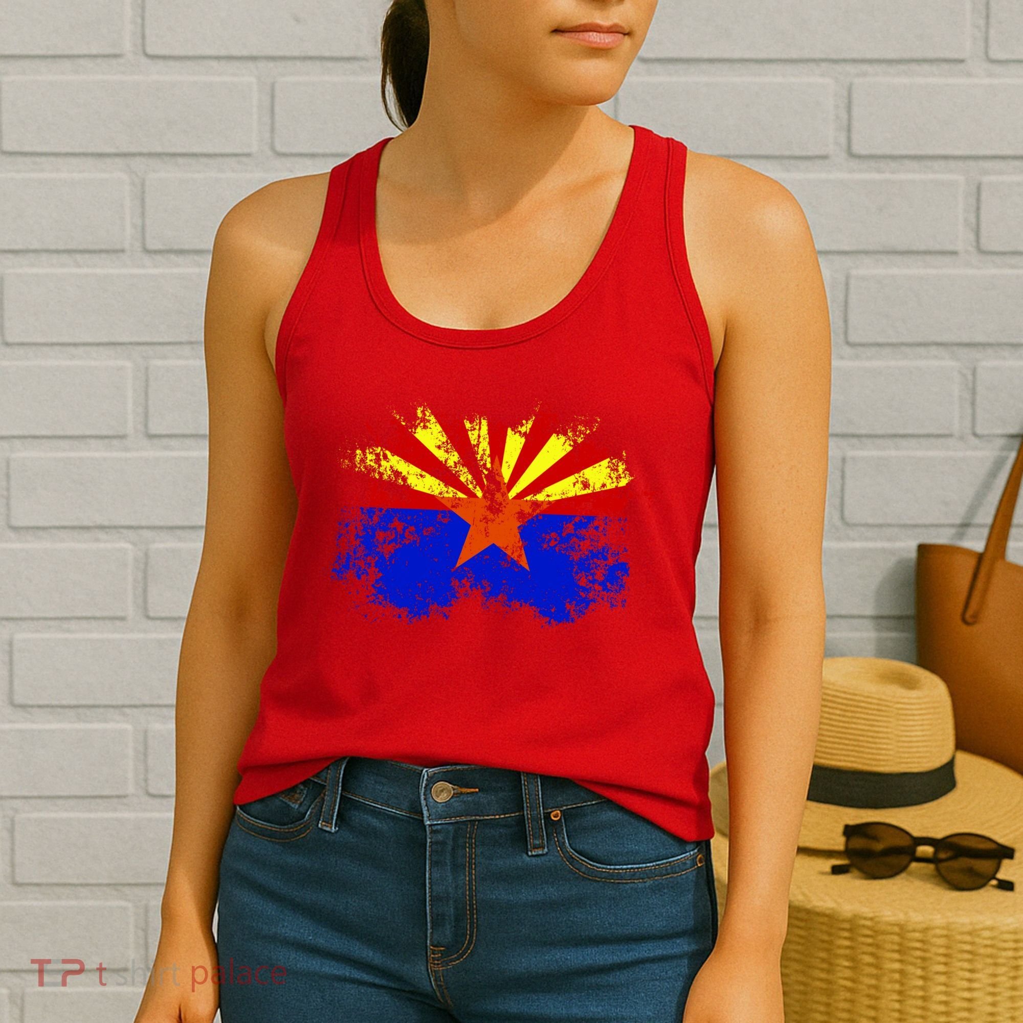 Arizona State Flag Grunge Women's Tank Top