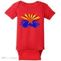 Arizona State Flag Grunge Baby Bodysuit thumb 0
