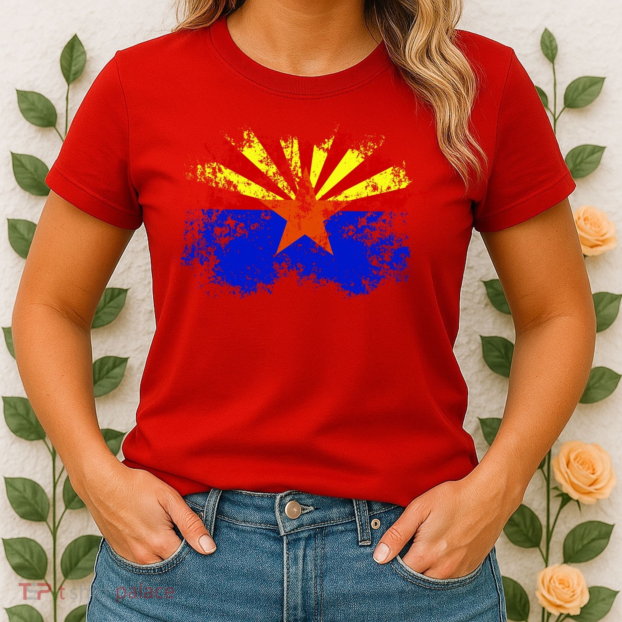 Arizona State Flag Grunge Women's T-Shirt