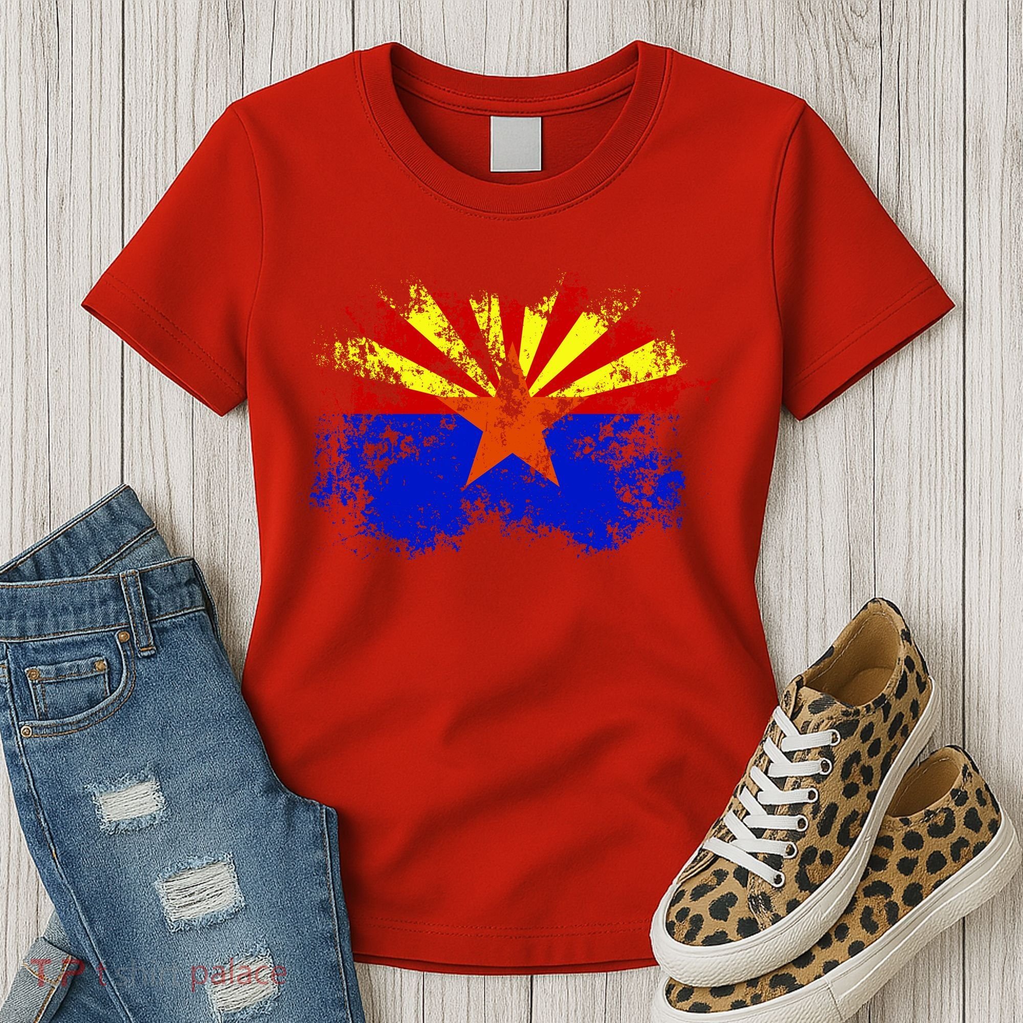 Arizona State Flag Grunge Women's T-Shirt