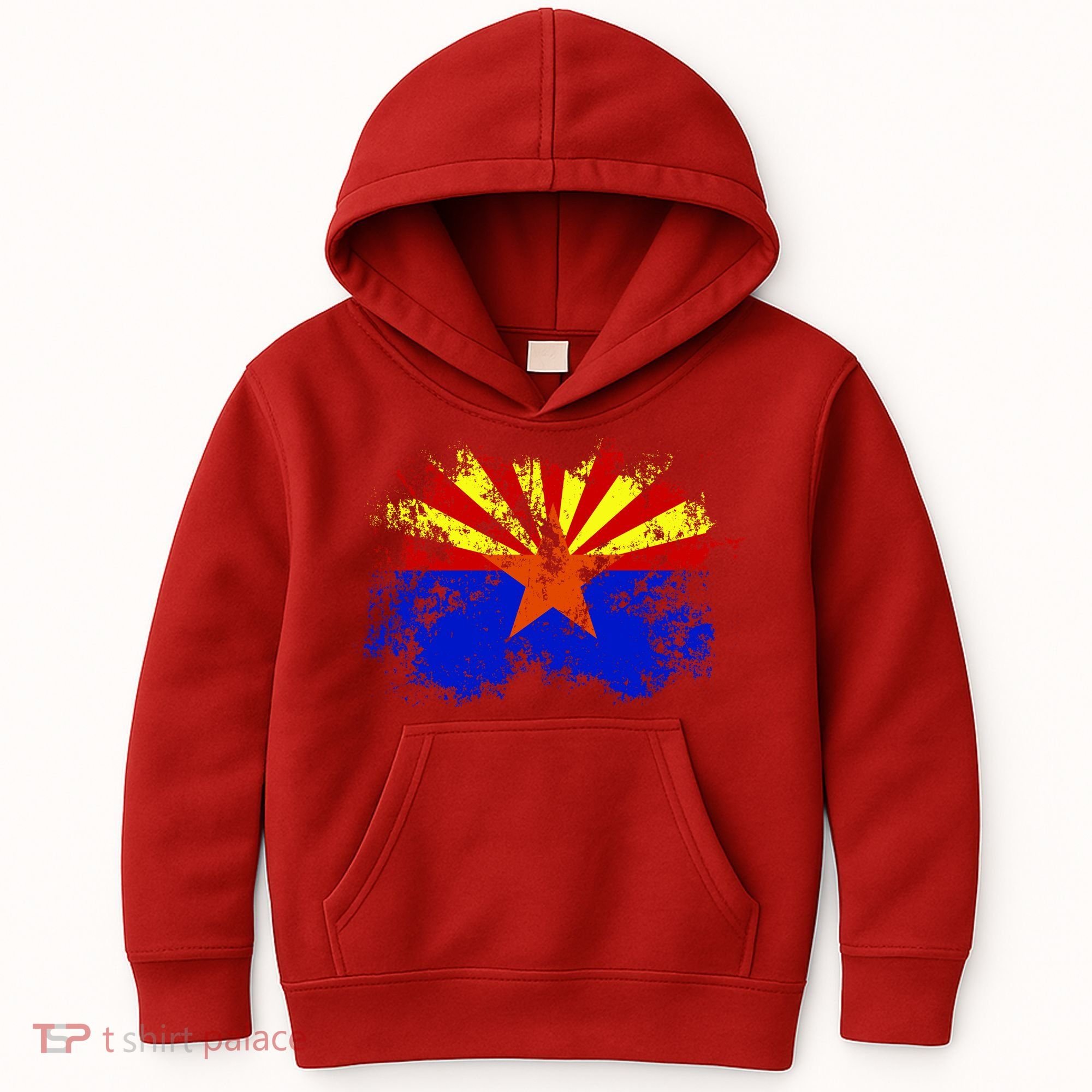 Arizona State Flag Grunge Kids Hoodie