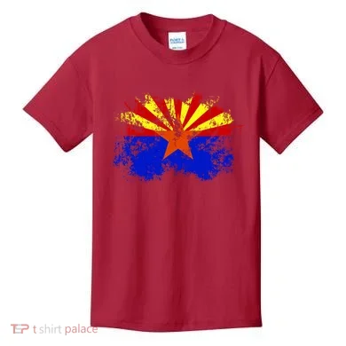 Arizona State Flag Grunge Kids T-Shirt
