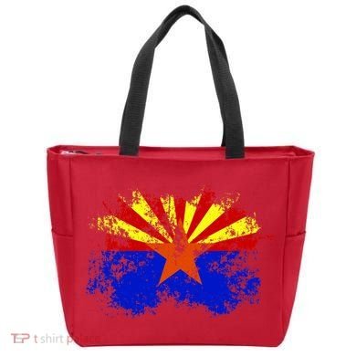Arizona State Flag Grunge Tote Bag