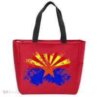 Arizona State Flag Grunge Tote Bag thumb 0