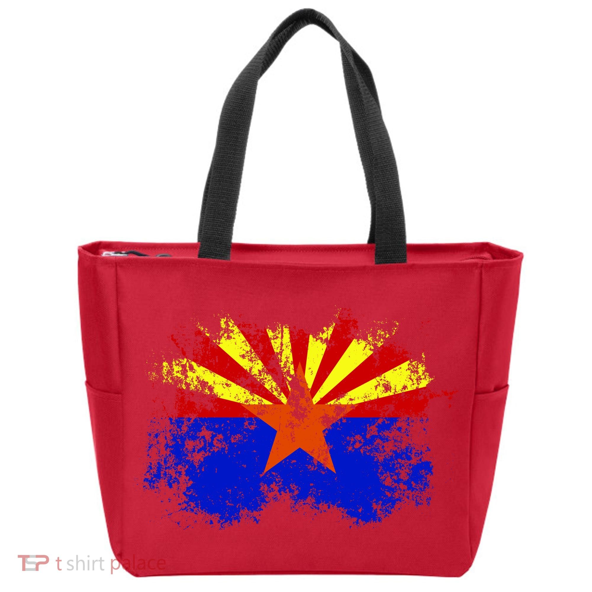 Arizona State Flag Grunge Tote Bag