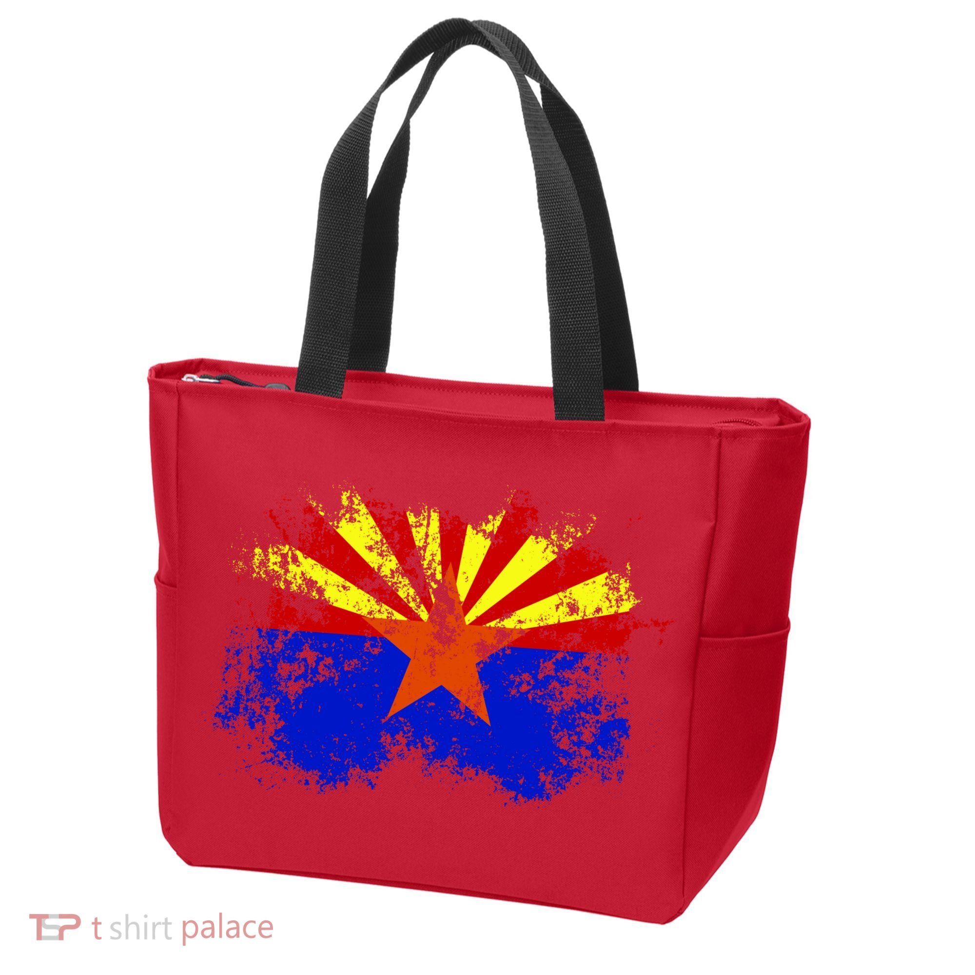 Arizona State Flag Grunge Tote Bag