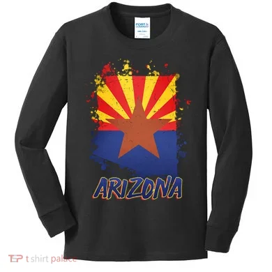 Arizona State Star Flag Kids Long Sleeve Shirt