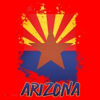 Arizona State Star Flag Santa Hat thumb 1