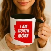 Arizona Teacher Protest I Am Worth More Coffee Mug thumb 3