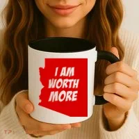 Arizona Teacher Protest I Am Worth More Coffee Mug thumb 3