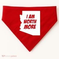 Arizona Teacher Protest I Am Worth More USA-Made Doggie Bandana thumb 0