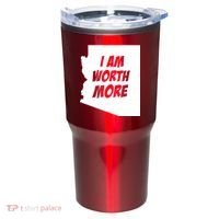 Arizona Teacher Protest I Am Worth More Tumbler thumb 0
