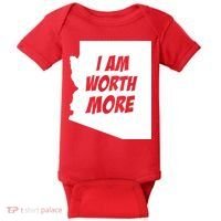 Arizona Teacher Protest I Am Worth More Baby Bodysuit thumb 0