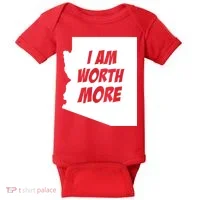 Arizona Teacher Protest I Am Worth More Baby Bodysuit thumb 0