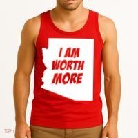 Arizona Teacher Protest I Am Worth More Tank Top thumb 3