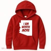 Arizona Teacher Protest I Am Worth More Kids Hoodie thumb 0