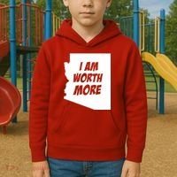 Arizona Teacher Protest I Am Worth More Kids Hoodie thumb 2