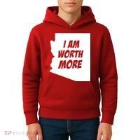 Arizona Teacher Protest I Am Worth More Kids Hoodie thumb 4