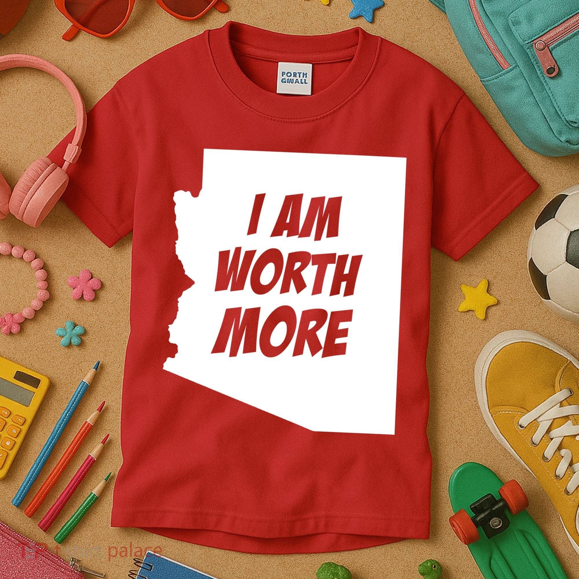 Arizona Teacher Protest I Am Worth More Kids T-Shirt