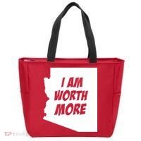 Arizona Teacher Protest I Am Worth More Tote Bag thumb 0