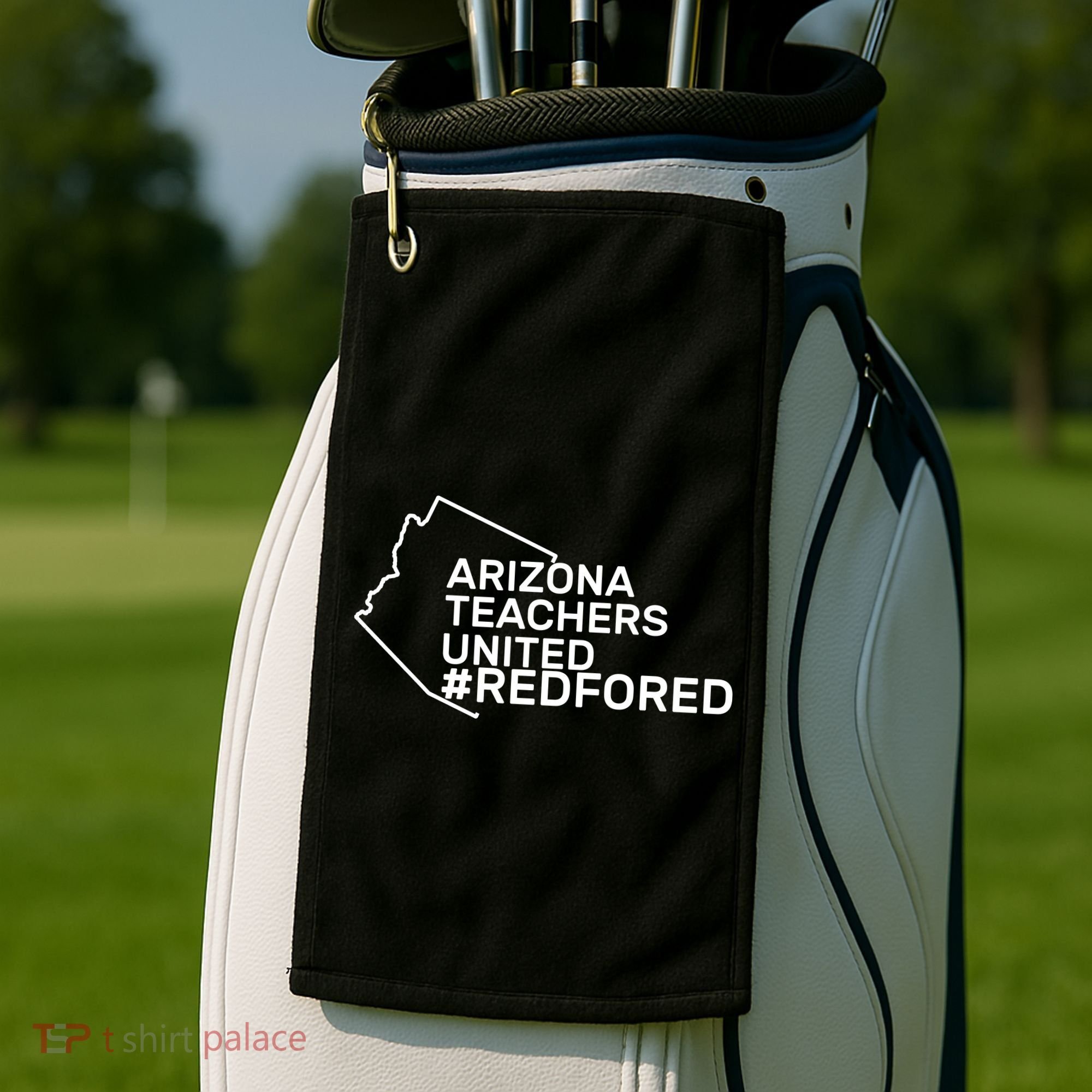 Arizona Teachers United Red For Ed #redfored Golf Towel