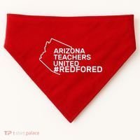 Arizona Teachers United Red For Ed #redfored USA-Made Doggie Bandana thumb 0