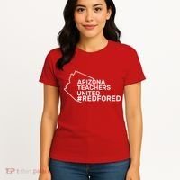 Arizona Teachers United Red For Ed #redfored Women's T-Shirt thumb 4
