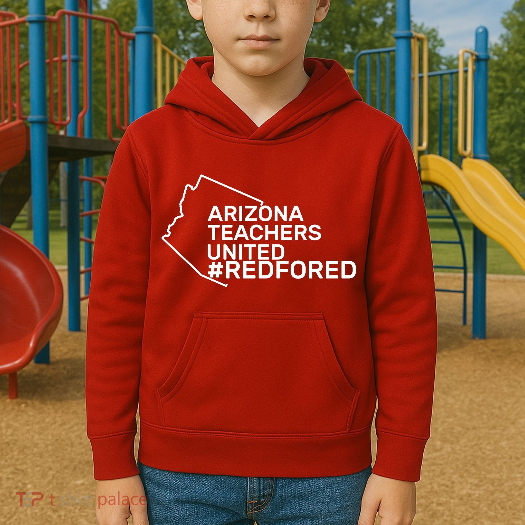 Arizona Teachers United Red For Ed #redfored Kids Hoodie