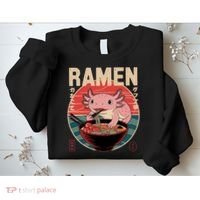 Axolotl Ramen Japanese Noodles Kawaii Anime Axolotl Sweatshirt thumb 2