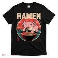 Axolotl Ramen Japanese Noodles Kawaii Anime Axolotl T-Shirt thumb 0