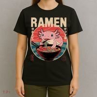Axolotl Ramen Japanese Noodles Kawaii Anime Axolotl T-Shirt thumb 4