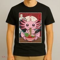 Axolotl Ramen Japanese Funny Kawaii Anime Gifts T-Shirt thumb 3